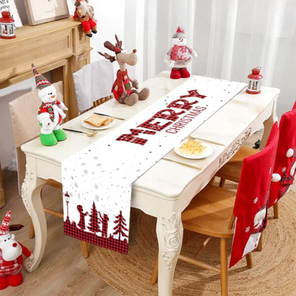 chemin de table noel rouge et blanc merry christmas rouge blanc
